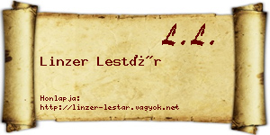 Linzer Lestár névjegykártya
